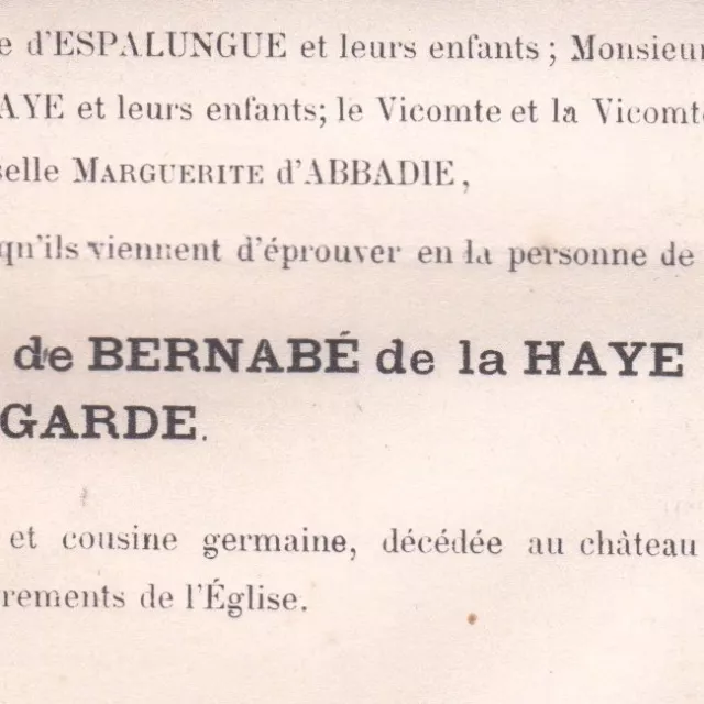 Isabelle Bernabe De La Haye Pelletier De La Garde 1877