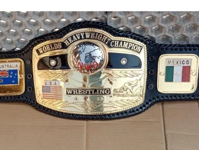 NWA Domed Globe World Heavyweight Wrestling Championship Belt 4MM Diecast plates