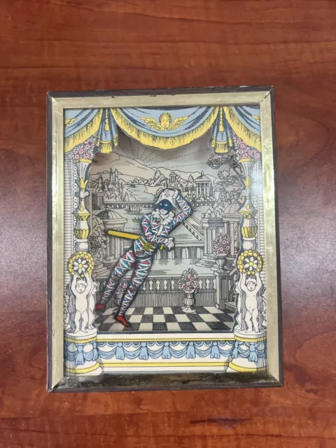 Rare Reuge Music Box Ingrid Dancing Jester Mozart Menuet Swiss Musical Movement