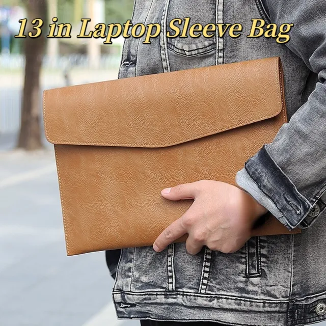 Portable Sac Manche Étui 13.3 IN pour Macbook Huawei Imperméable Cuir PU Durable