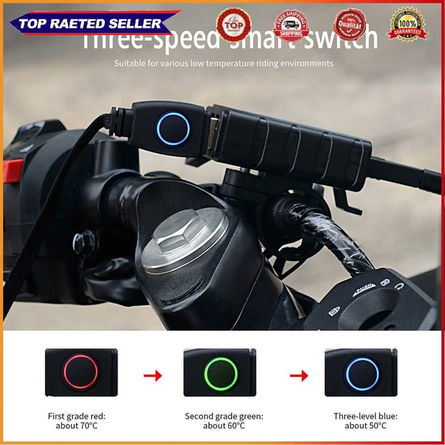 Motorcycle Heated Hand Grips Sleeve 5V USB Electric Heated Handle Grips Non-slip