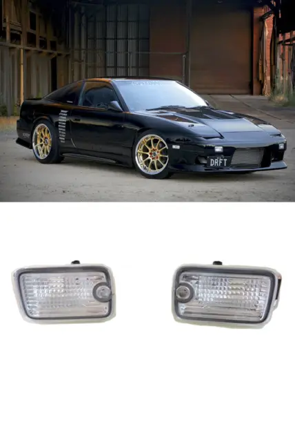Front Position Turn Signal Lights Clear-Fit-S13-NISSAN Silvia 180SX 240X Type-X