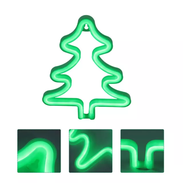 Arbre de Noël 1PC Décor de lampe de Noël Exquise ornements de lumière néon