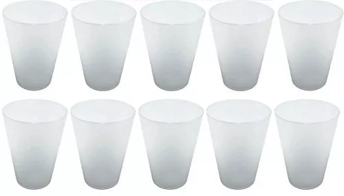 50 transparente Plastik Mehrweg Trinkbecher 0,4 l  Plastikbecher Partybecher