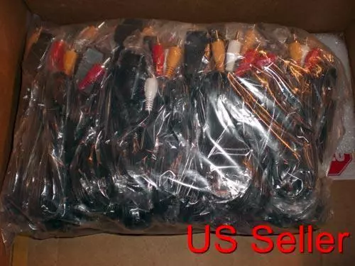 50X Lot NEW  AV Video Audio Cable For Sony Playstation 2,3 PS1 PS2 (50 Lot)