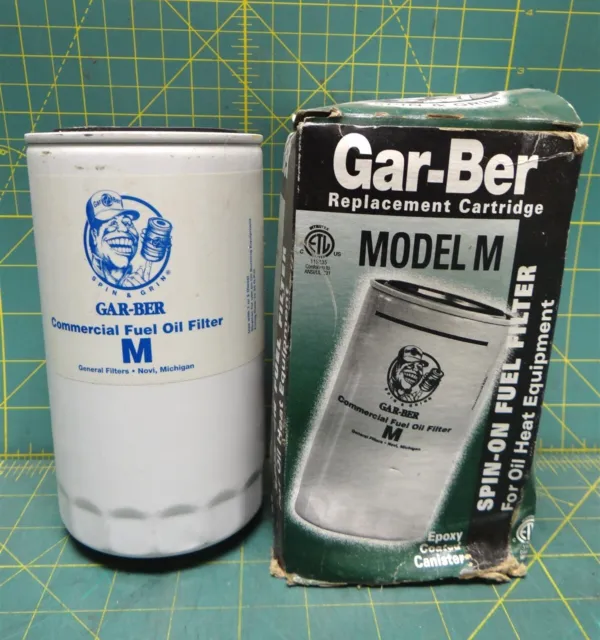 Gar-ber Commercial Spin-On Fuel Oil Filter Replacement Cartridge Model M