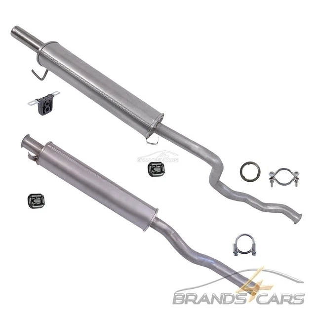 Impianto Scarico Atec Silenziatore Terminale Medio Per Audi 80 8C B4 1.6 2.0+E Anno 91-96