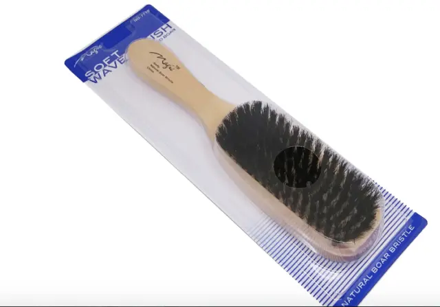 Hard Or Soft Single Wood Brush Boar & Plastic Bristles By Magic Collection !!