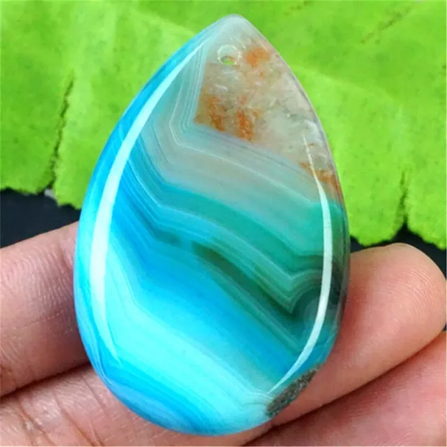 GV50213 46x29x6mm Blue/white Druzy Geode Agate Teardrop Pendant Bead
