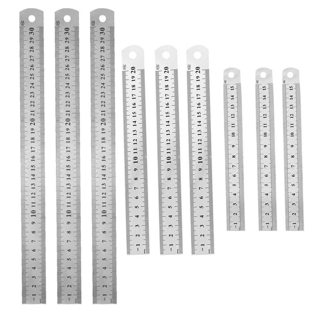 9 Pcs T Règle Outils Règle En Acier À Petite Échelle Règle De Machiniste Métal