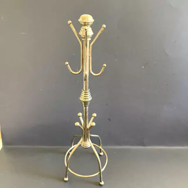 Jewelry Rack Organizer Brass Finish Retro Vintage 11.5" tall Made in Taiwan