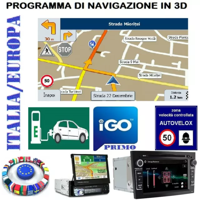 Scheda Gps Navigazione Per Autoradio Cinesi 16Gb Italia Europa Autovelox 2023 +