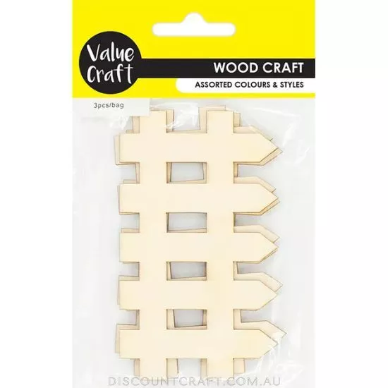 Wooden Fence 11cm 3pk