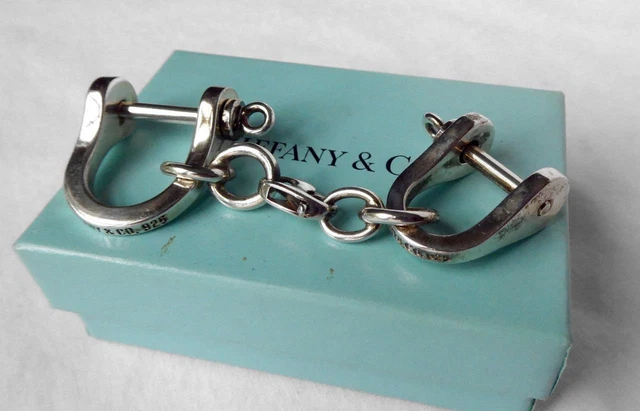 Tiffany & Co Sterling Horse Shackle Bit Valet Key Chain Ring Equestrian Unisex