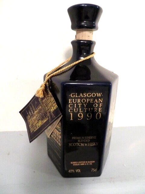 SCOTCH WHISKY BOTTLE - Glasgow European City Of Culture 1990