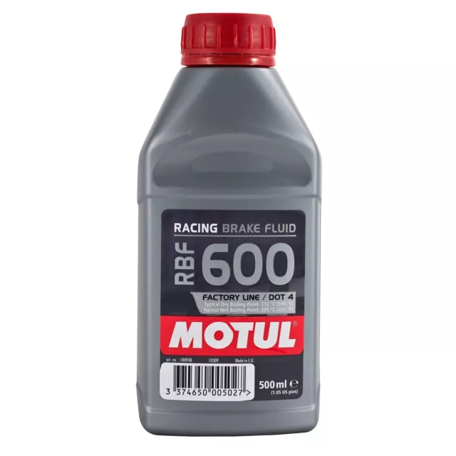 Motul RBF 600 Olio Liquido freni Racing DOT4 500ml Synt 100% Brake Fluid moto