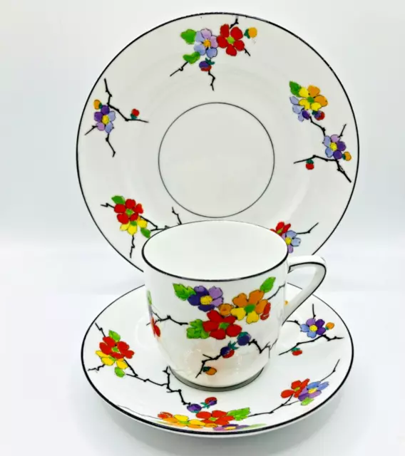 Vintage Art Deco 1930's Foley China Floral Pattern 593 Tea for Two -Hand Painted 3