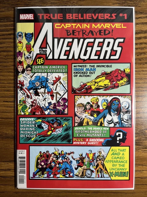 True Believers Captain Marvel Betrayed! 1 Nm/Nm+ Chris Claremont Story 2019