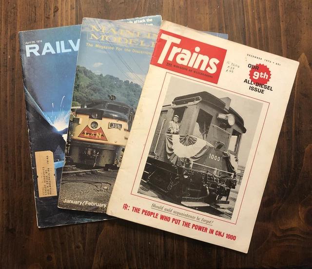VTG Trains Railroad Railway Age Mainline Railroader Magazine Lot 70’s