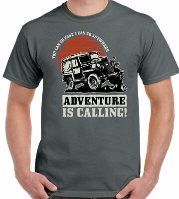 4X4 T-Shirt Mens Funny Off Roading SVX Rover Top Adventure Is Calling