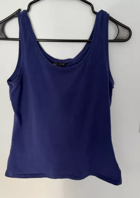 Nic + Zoe  Women’s Stretchy Flattering Purple Summer Tank Top Size Medium
