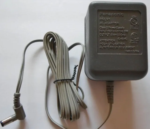 Panasonic PQLV-1 AC Adaptor Cordless Telephone Power Supply Output 9V 500mA