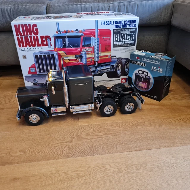 Tamiya Stucco Parafanghi Neri Con Piastra Di Montaggio Per Camion RC Tamiya 1/14 King Grand Knight Hauler, Scala 1/14 Accessori Modellismo Tamiya - Foto 7