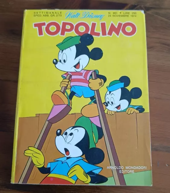 TOPOLINO 991 Walt Disney - Mondadori 24 Novembre 1974 bollino presente