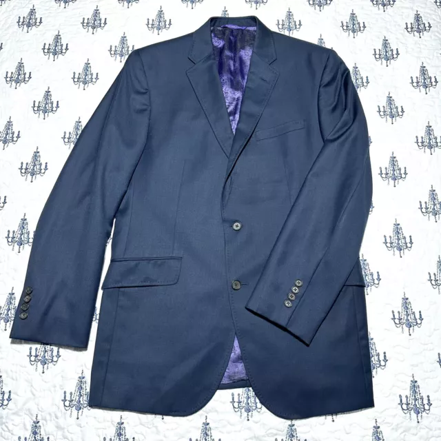 Ted Baker London Endurance Jones CT Mens 42L Navy Suit Blazer Jacket Trim Fit