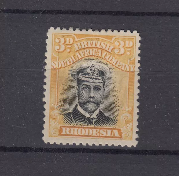 BSAC Rhodesia KGV 1913 3d Admiral Black Deep Yellow SG221 MH BP2884