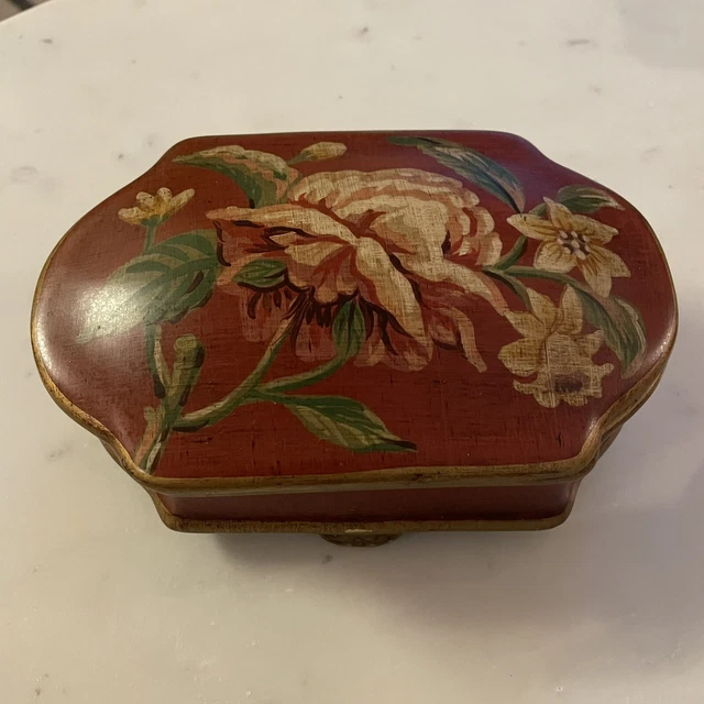 Raymond Waites Floral Trinket Box With Lid