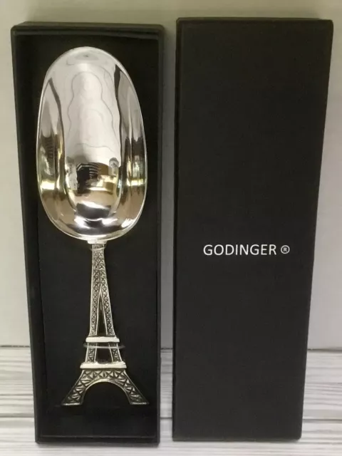 Godinger Silver Art Eiffel Tower Ice Scoop Nickel Finish NEW IN BOX