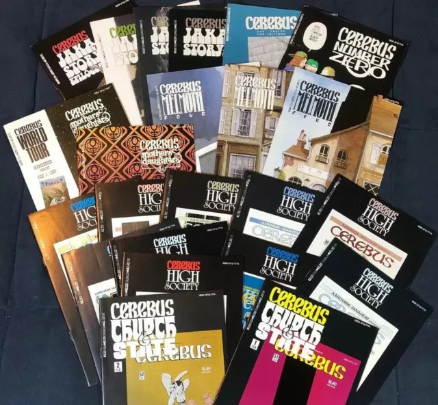 Cerebus Mixed Lot of 23 Comics: #0, Jaka’s Story, Melmoth, High Society & More!