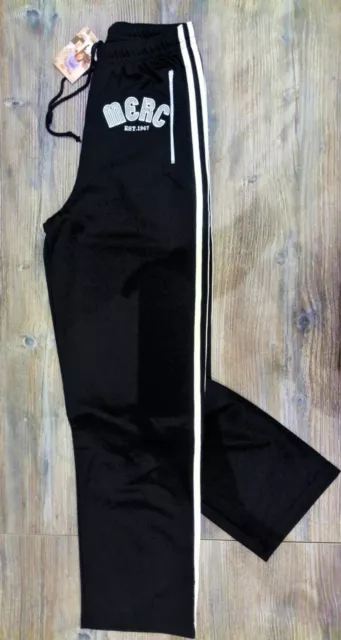 MERC London pantaloni sotto tuta uomo S M  XL nero opaco black uk cotone anni 90