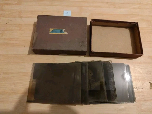 Lot De Plaques De Verre Négatives 6x9cm – Scoutisme, Camping, Vintage