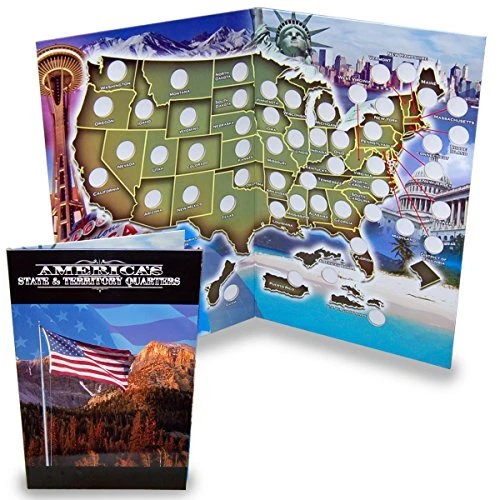 State Quarter Collection Book Folder Mapn