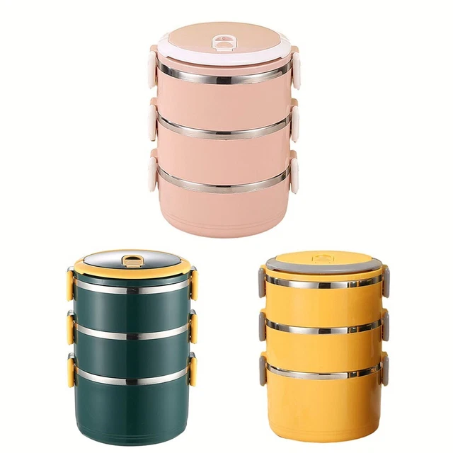 Scatola scatola per pranzo multistrato in acciaio inox, cibo resistente alla corrosione