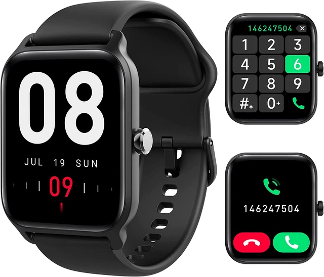 Montre Connectée Homme Avec Appel Bluetooth, Alexa Intégrée 1.8" Smartwatch Moni