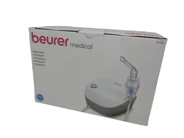 Beurer IH 18 Inhalator mit Kompressor-Drucklufttechnologie + Masken, Atemwege