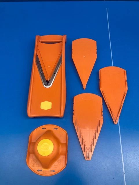 Borner Mandoline Original Set Vintage Orange - Coupe-légumes Et Râpe Wonder V - Occasion Allemagne