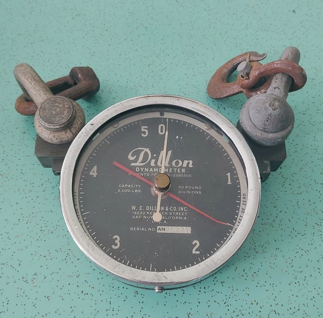 Dillon Dynamometer - Untested - 5000 Lb Capacity - 50 Pound Divisions