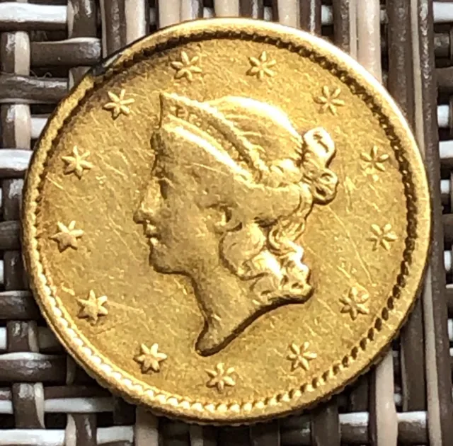 1851 type 1 gold dollar ($1)