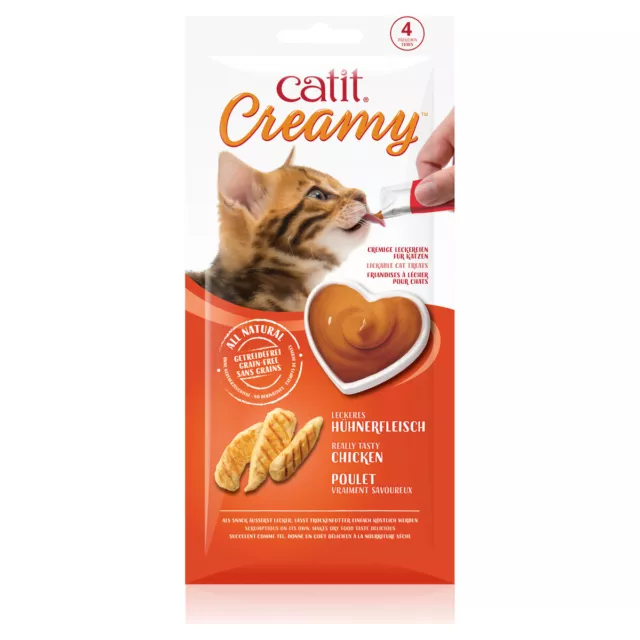 Catit Creamy Huhn 4er-Pack, Katzensnack, UVP 1,89 EUR, NEU