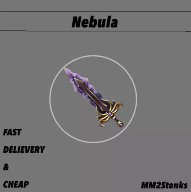 ✓MM2 NEBULA GODLY Knife MM2 Murder Mystery 2 In-Game Item! £4.50