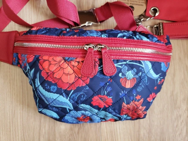 Samantha Brown To-Go Classic Quilted Waist Belt Bag RFID Zip Pouch & Key Fob NWT 3