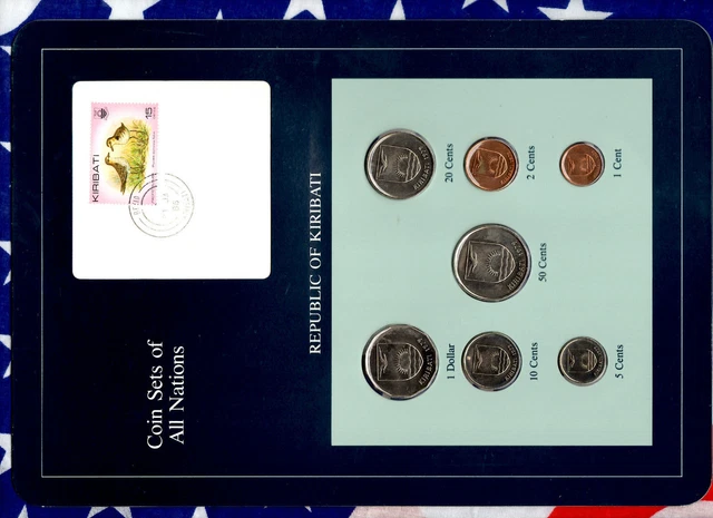 Coin Sets of All Nations Kiribati All 1979 UNC $1,50,20,10,5,2,1 cents 21JA86