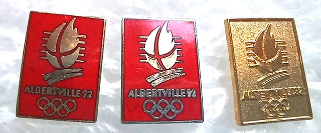 PIN'S DRAPEAU FRANÇAIS Tricolores Jeux Olympiques JO Albertville 1992