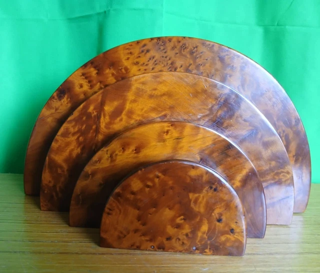 Porte-lettres marin en bois massif et laiton, vintage
