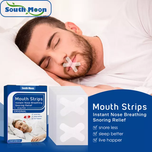 60 pegatinas autoadhesivas correctores respiratorios portátiles para dormir para hombres y mujeres