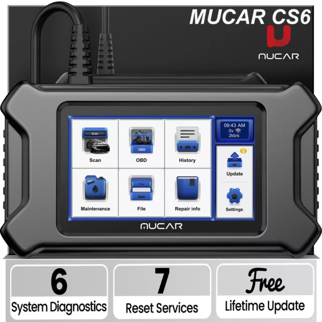 MUCAR OBD2 Scanner Code Reader Diagnostic Scan Tool Oil/EPB/SAS/TPMS/TBA/ABS/DPF